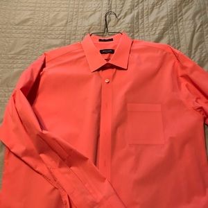 Salmon Pierre Cardin Slim Dress Shirt, 17/34-35 XL